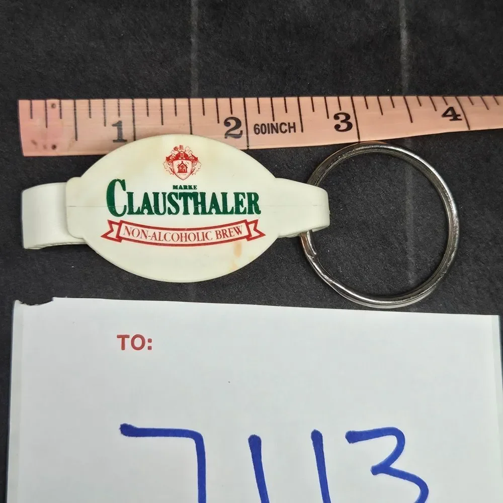 White Keychain Bottle Opener